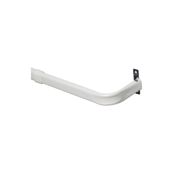 Kenney Mfg Curtain Rod, 1 in Dia, 28 to 48 in L, Steel, White KN511 - main